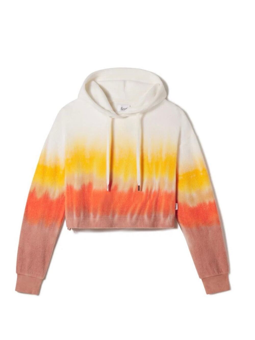 FEAT NWT large crop tie dye hoodie Desert Sunset soft knit comfy casual